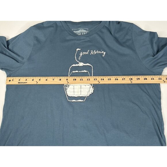 Ski The East Graphic Crewneck Tee T-Shirt Men’s XL Snow Lift Blue Cotton - Picture 9 of 11